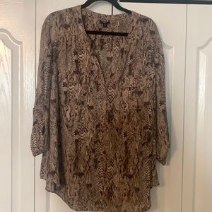 Torrid Harper snake print blouse